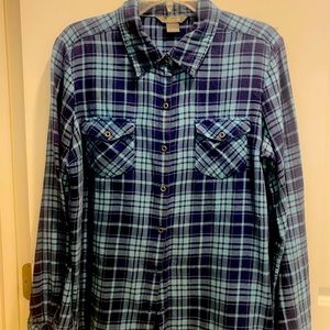 Natural Refections Long-Sleeve Flannel Shirt for Ladies. Sz M